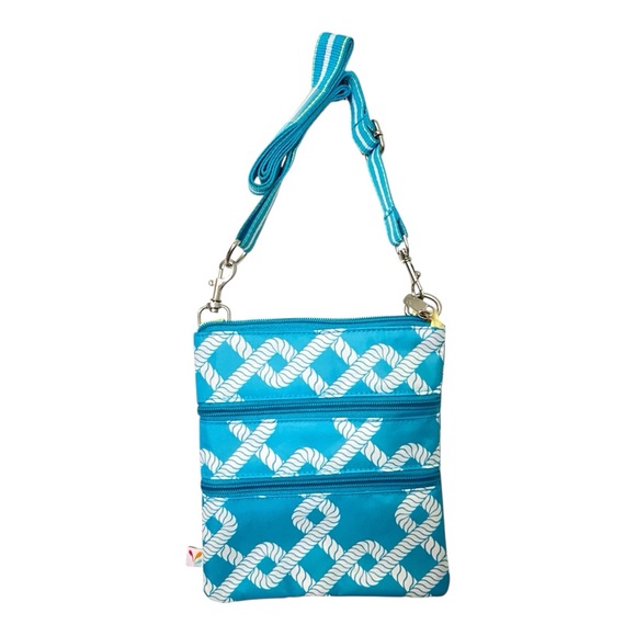 NEW For Color Crossbody Bag Blue White - Picture 1 of 7